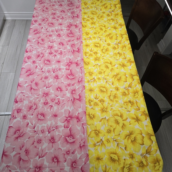 Vtg 70s Sheet Set, Flower Power, 1 Fitted & 1 Flat Sheet, Twin, Cotton/Poly - Picture 4 of 10